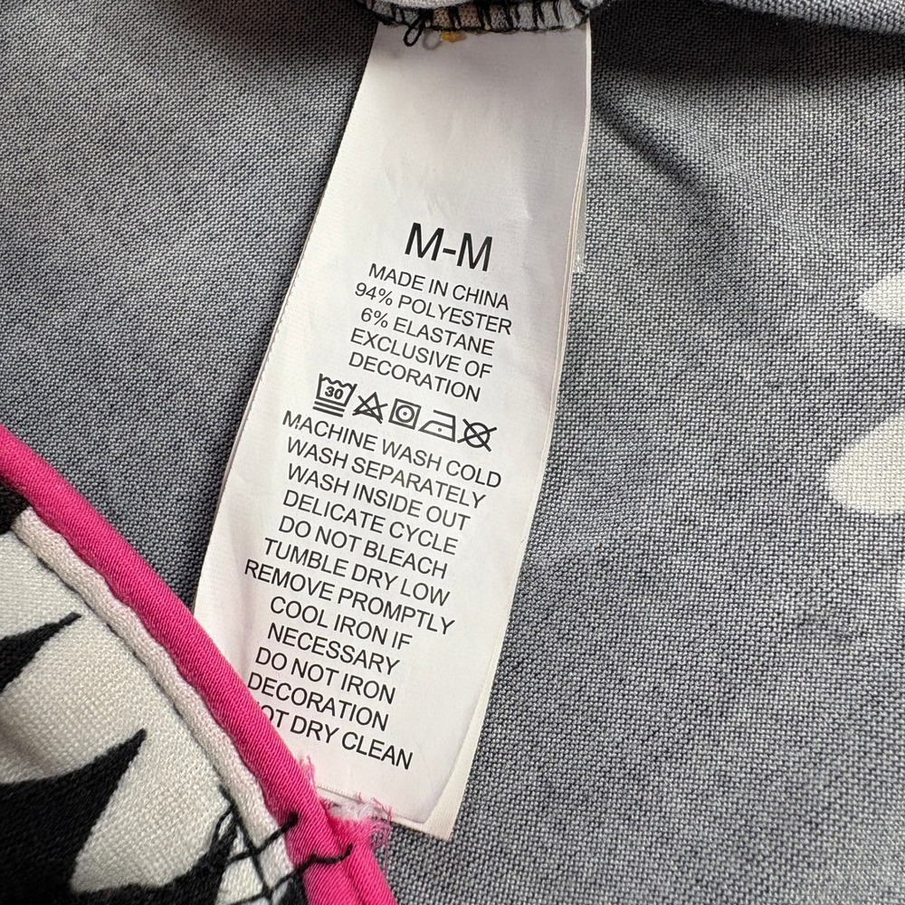 Kate Spade New York Womens Daisy Floral Pajama Top Black Pink Short Sleeve M - Picture 6 of 7